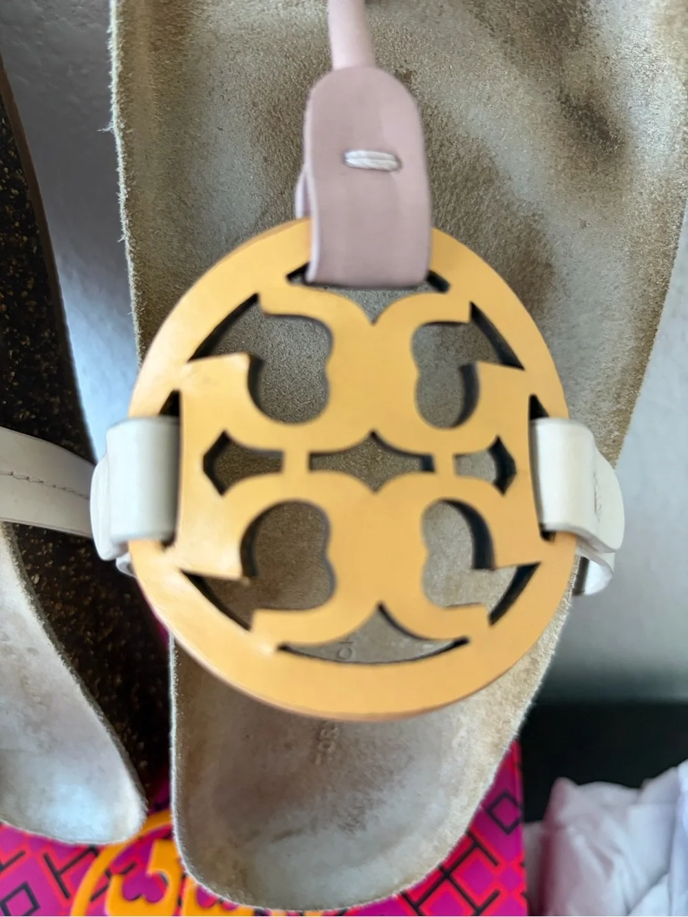 Tory Burch Miller CLOUD Sandals Calf Leather Multi Color Cork 7.5